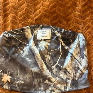 SHEIN Gray Camouflage Crop Top